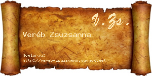 Veréb Zsuzsanna névjegykártya